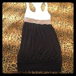 Black, Grey, White Dress racer back Jolie summer dress